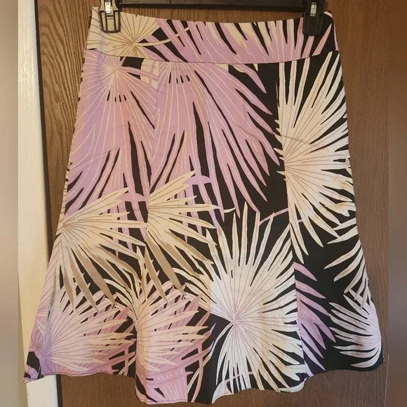 GAP Black and Purple Pleated A-Line Resort Skirt - Picture 3 of 3